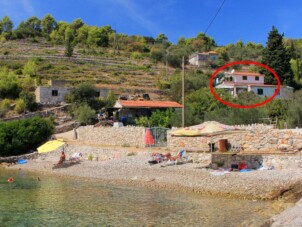 Lägenhet med ett sovrum nära stranden Cove Mikulina Luka