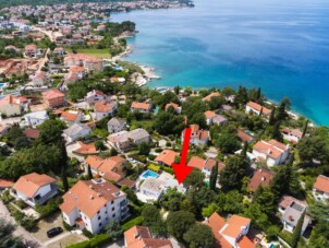 Lägenhet med två sovrum med balkong och havsutsikt Vantačići